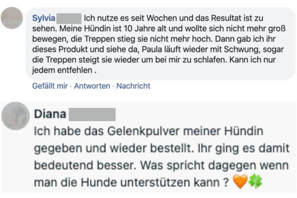 Dog-Native GelenkFit Bewertungen Facebook